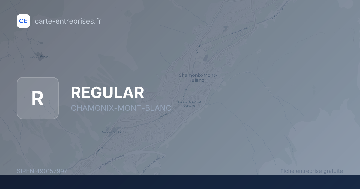 REGULAR — 490157997 — fiche entreprise