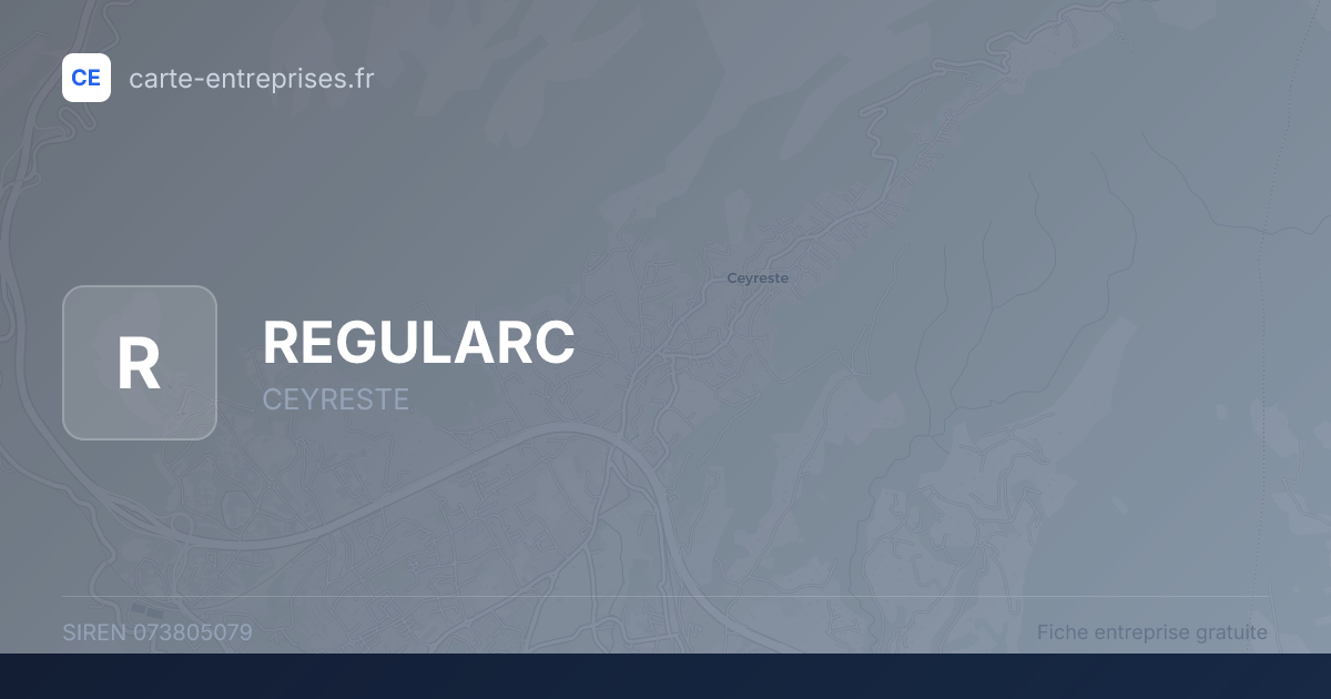 REGULARC — 073805079 — fiche entreprise