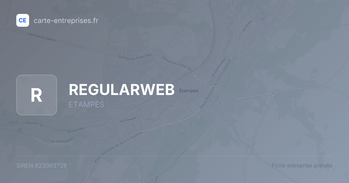 REGULARWEB — 823003728 — fiche entreprise