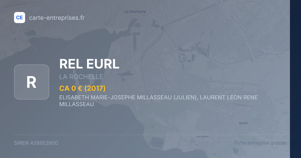 REL EURL — 428952600 — fiche entreprise