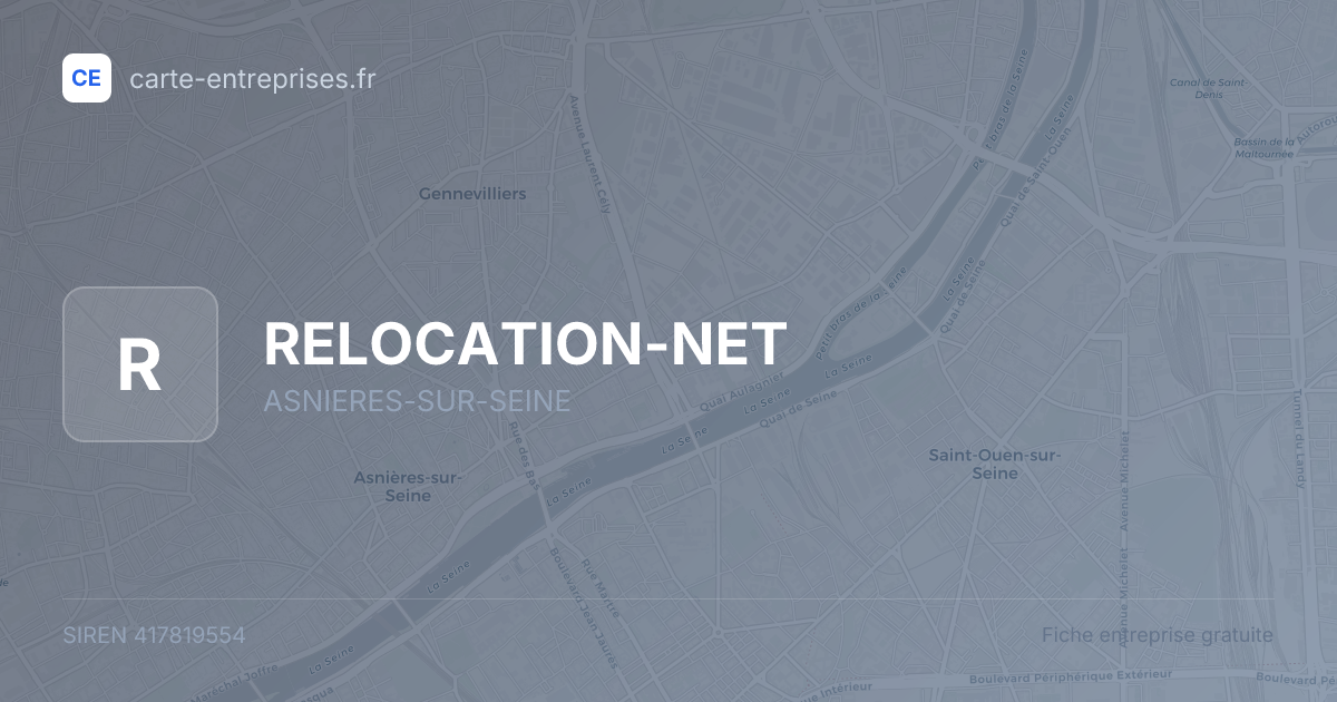 RELOCATION-NET — 417819554 — fiche entreprise