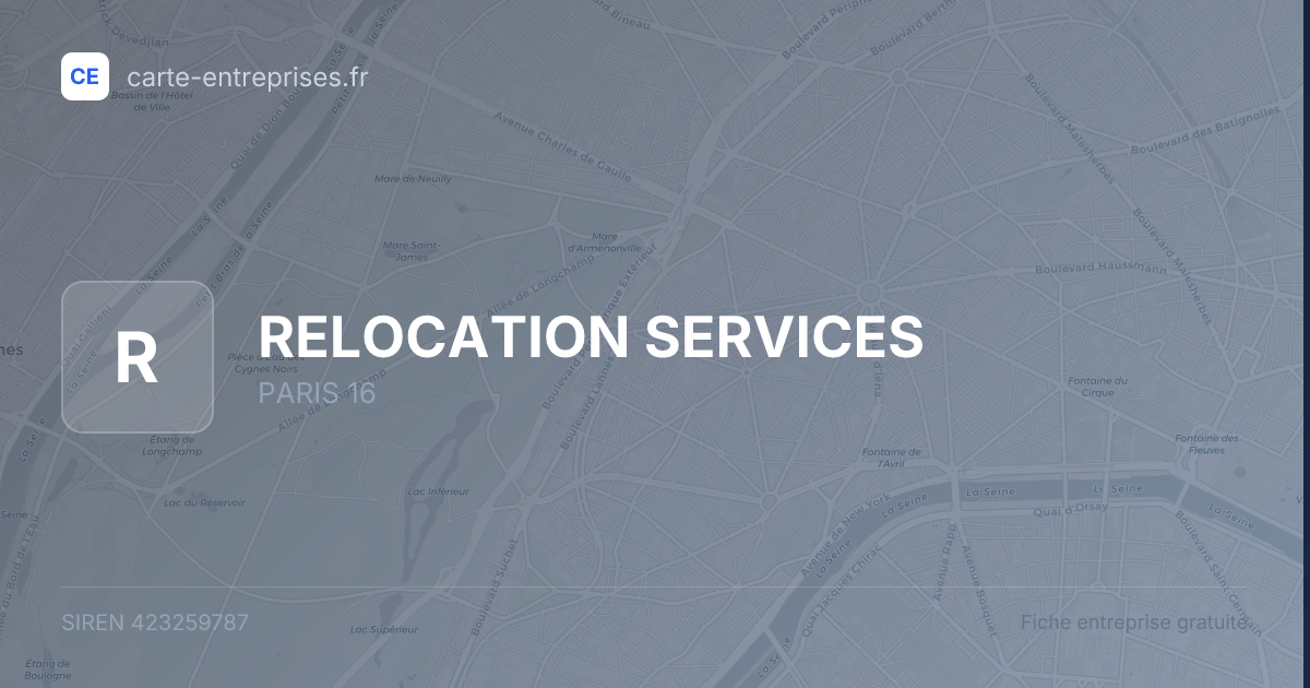 RELOCATION SERVICES — 423259787 — fiche entreprise