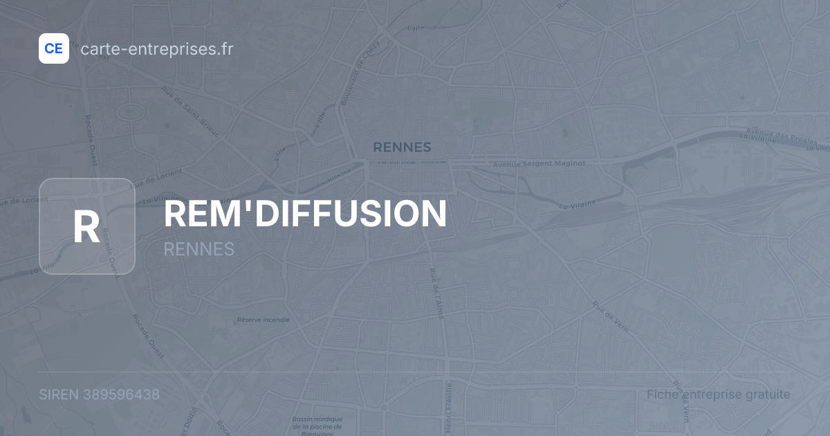 REM'DIFFUSION — 389596438 — fiche entreprise