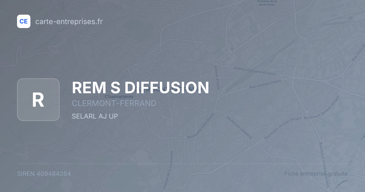 REM S DIFFUSION — 409484284 — fiche entreprise