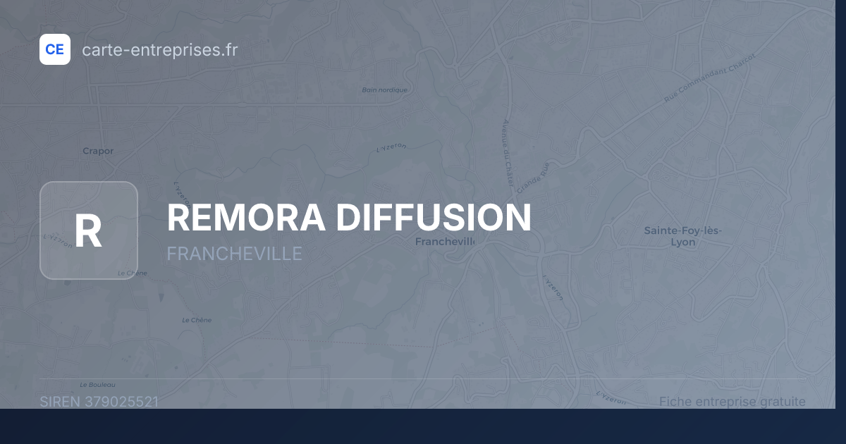 REMORA DIFFUSION — 379025521 — fiche entreprise