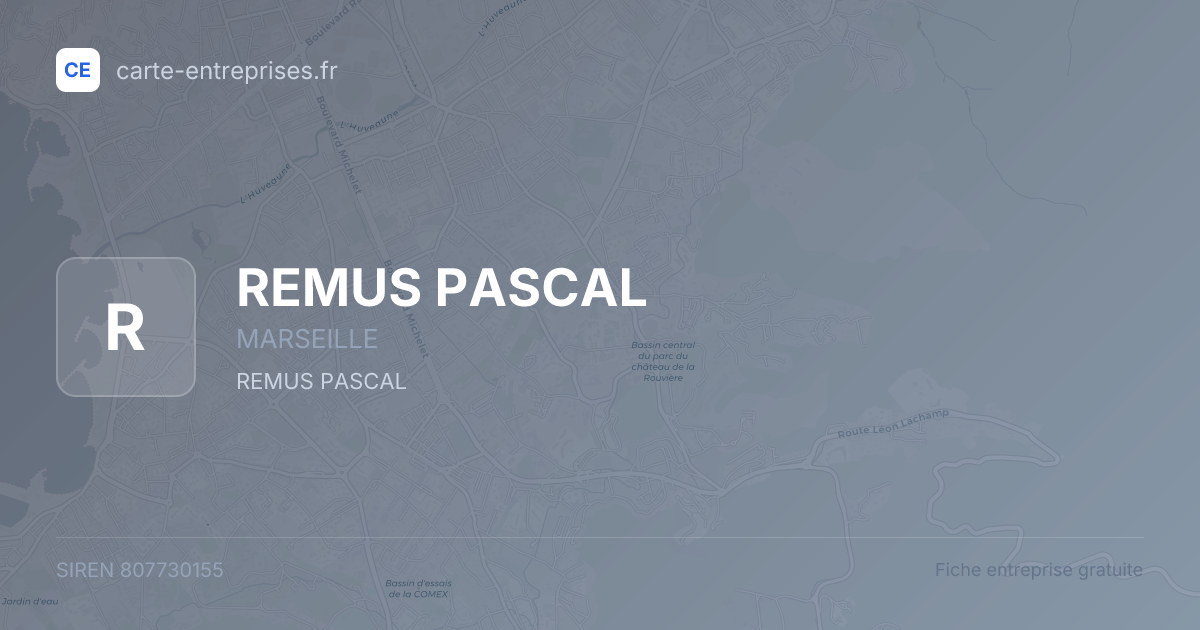 REMUS PASCAL — 807730155 — fiche entreprise