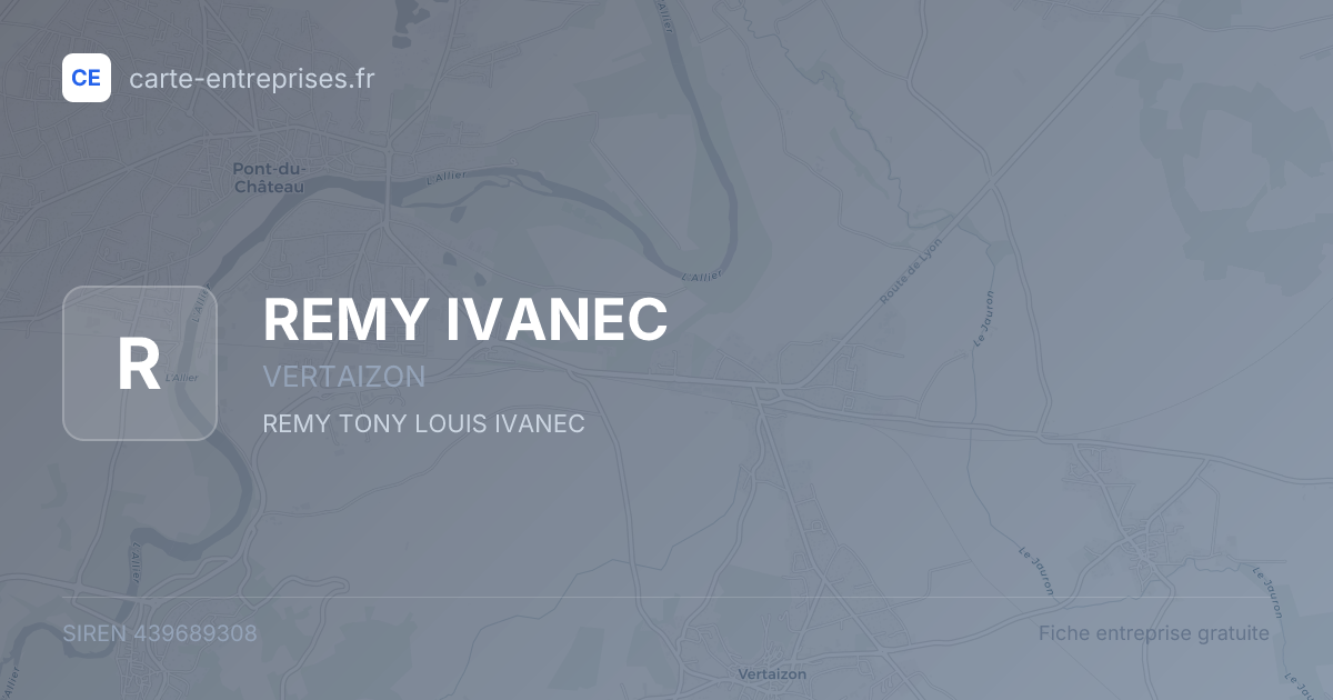 REMY IVANEC — 439689308 — fiche entreprise
