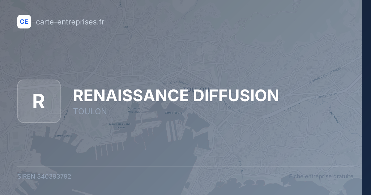 RENAISSANCE DIFFUSION — 340393792 — fiche entreprise