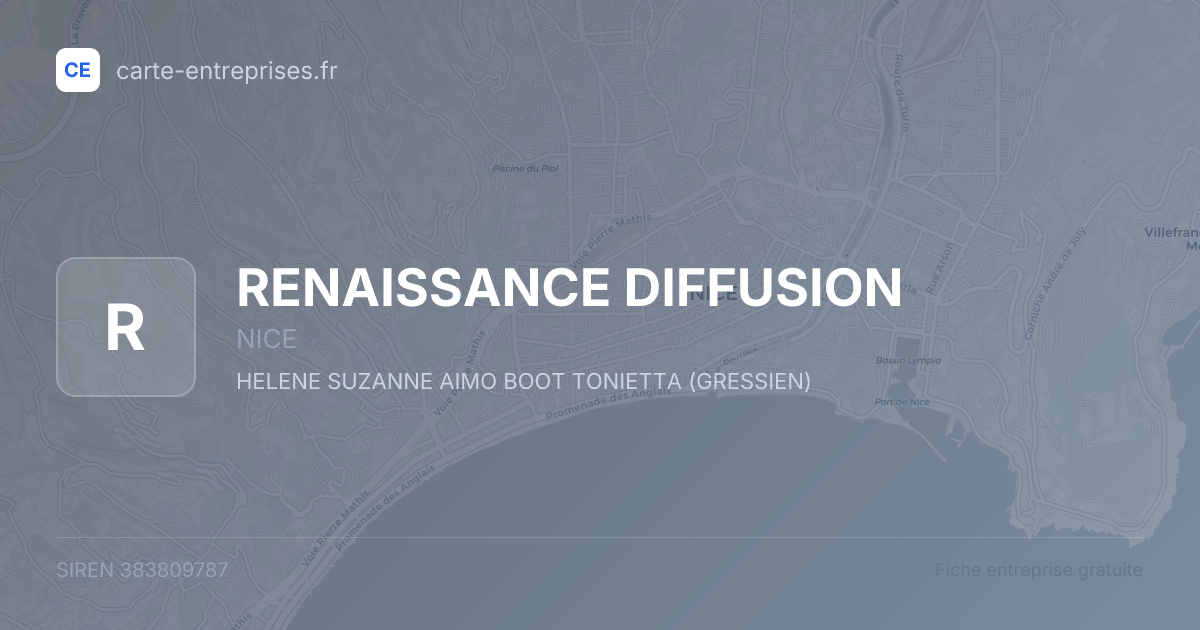 RENAISSANCE DIFFUSION — 383809787 — fiche entreprise