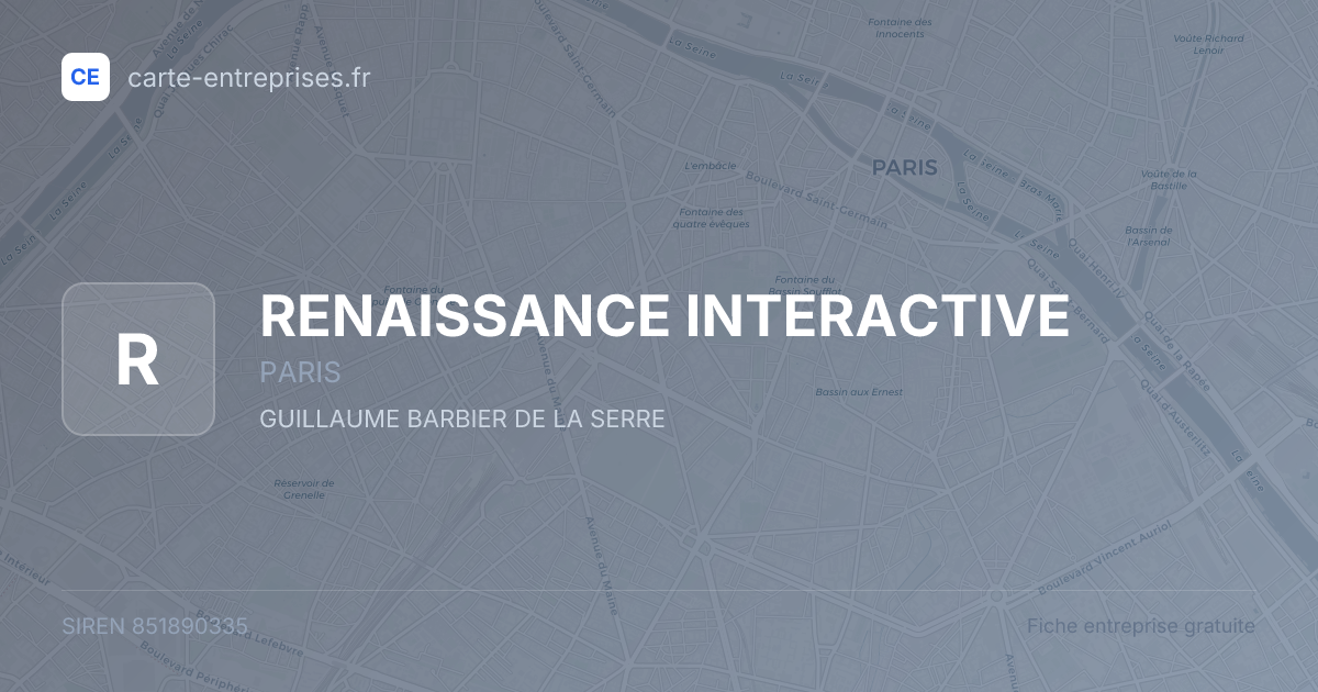 RENAISSANCE INTERACTIVE — 851890335 — fiche entreprise