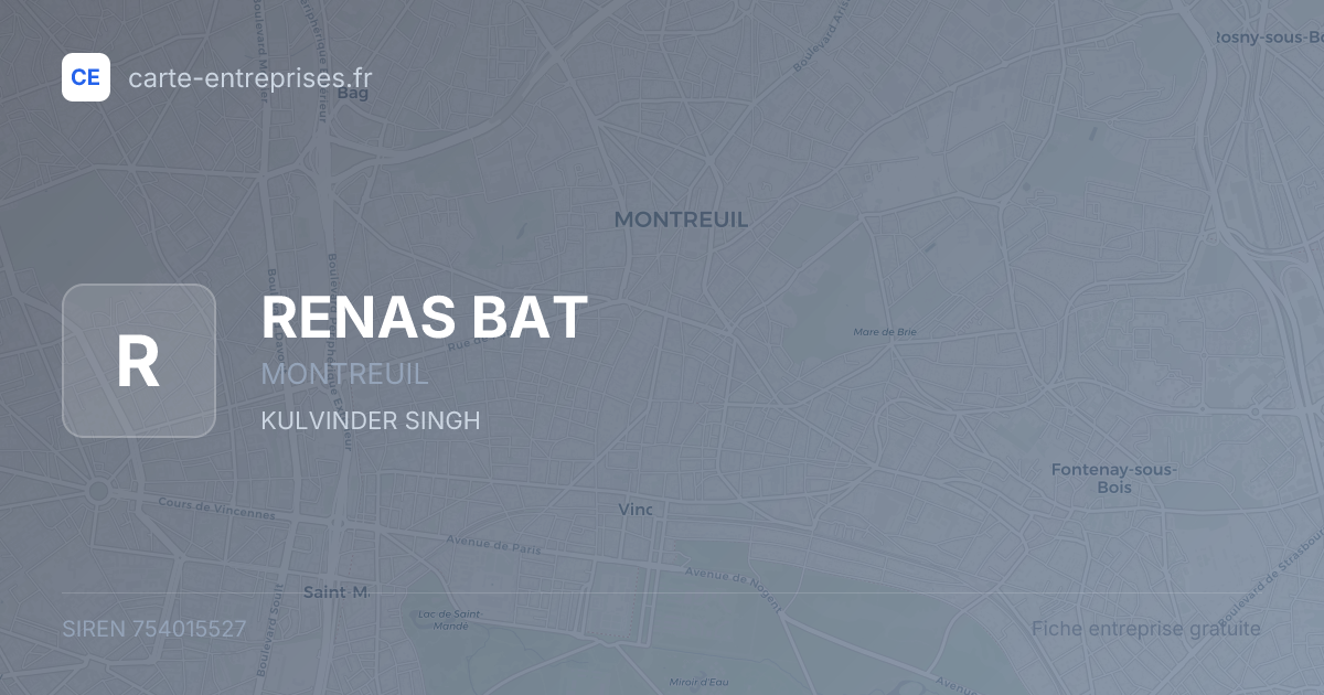 RENAS BAT — 754015527 — fiche entreprise