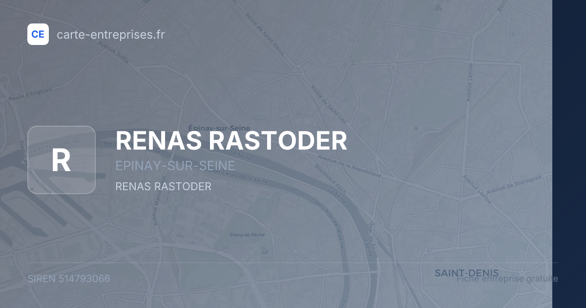 RENAS RASTODER — 514793066 — fiche entreprise