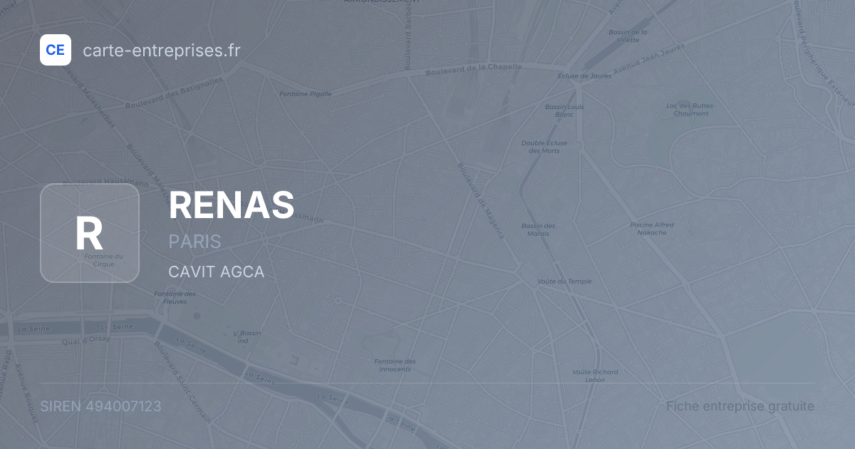 RENAS — 494007123 — fiche entreprise