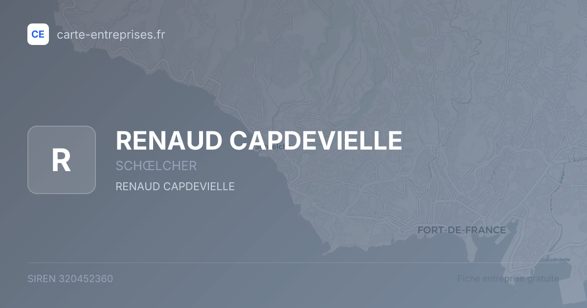 RENAUD CAPDEVIELLE — 320452360 — fiche entreprise