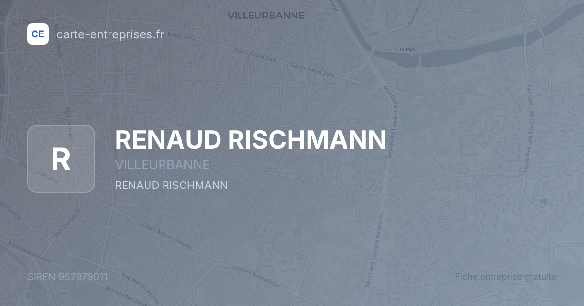 RENAUD RISCHMANN — 952979011 — fiche entreprise