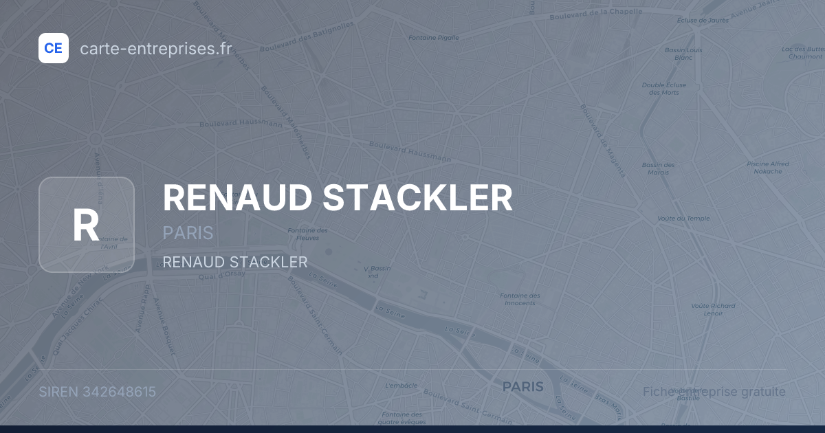 RENAUD STACKLER — 342648615 — fiche entreprise