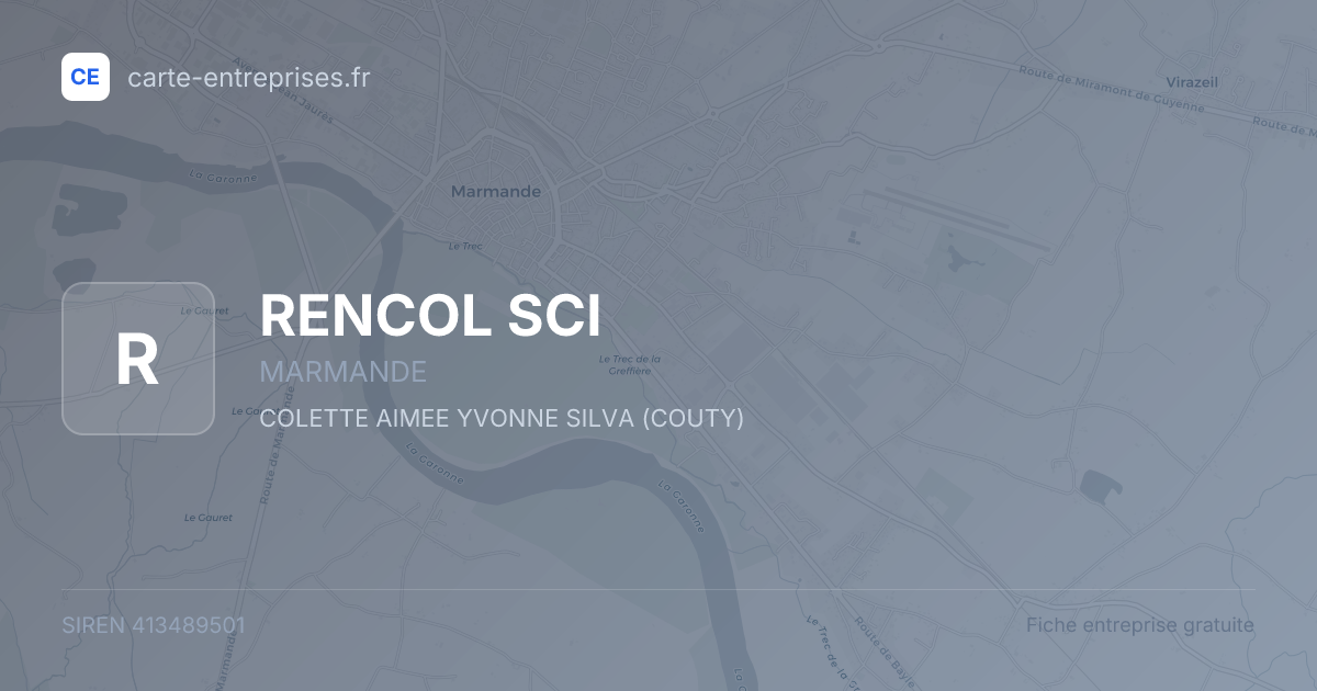 RENCOL SCI — 413489501 — fiche entreprise