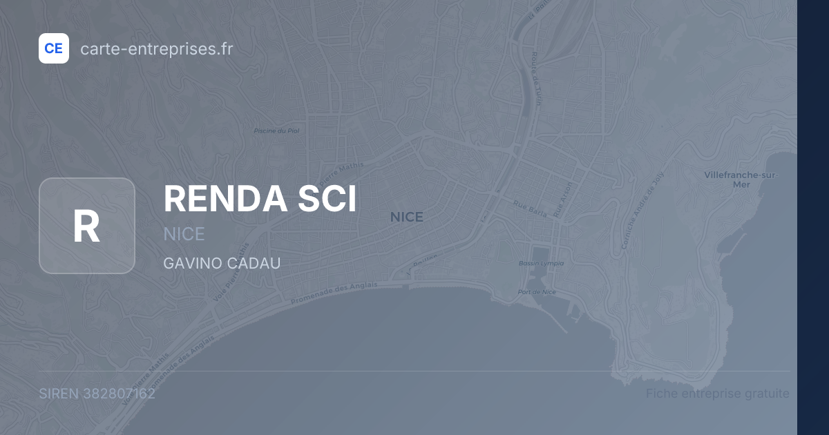 RENDA SCI — 382807162 — fiche entreprise