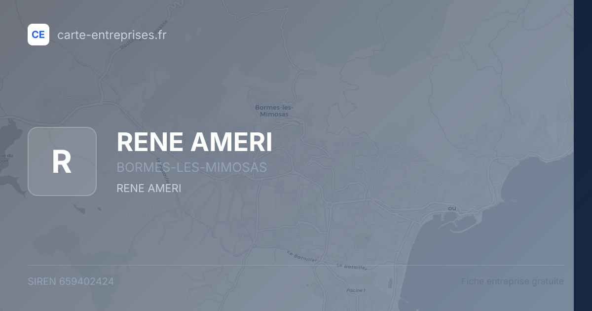 RENE AMERI — 659402424 — fiche entreprise