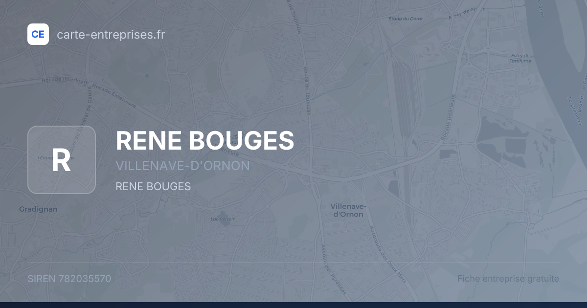 RENE BOUGES — 782035570 — fiche entreprise