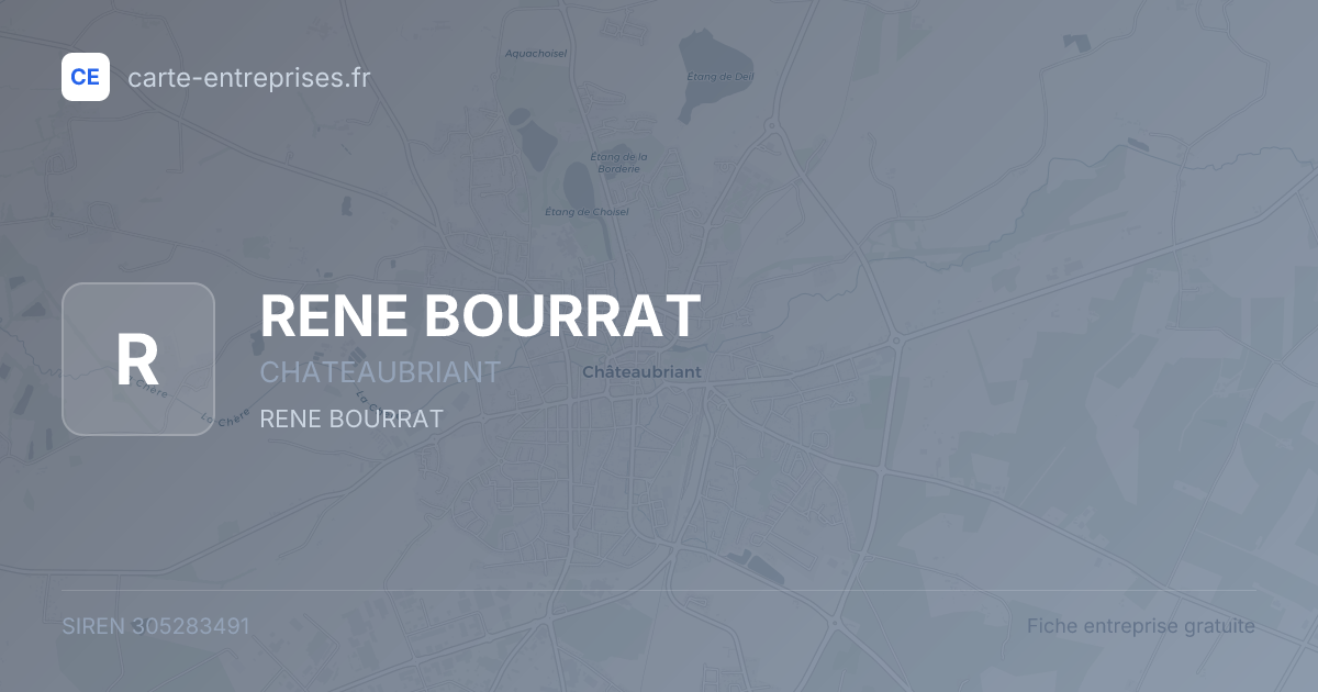 RENE BOURRAT — 305283491 — fiche entreprise