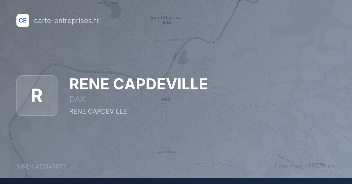 RENE CAPDEVILLE — 425149077 — fiche entreprise