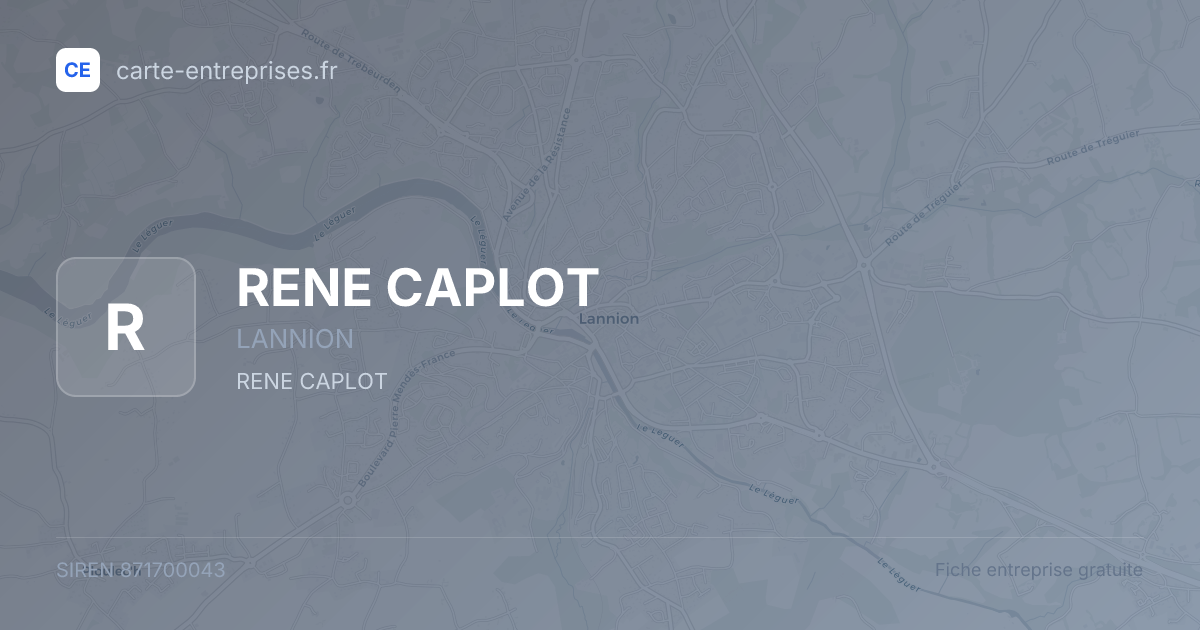 RENE CAPLOT — 871700043 — fiche entreprise
