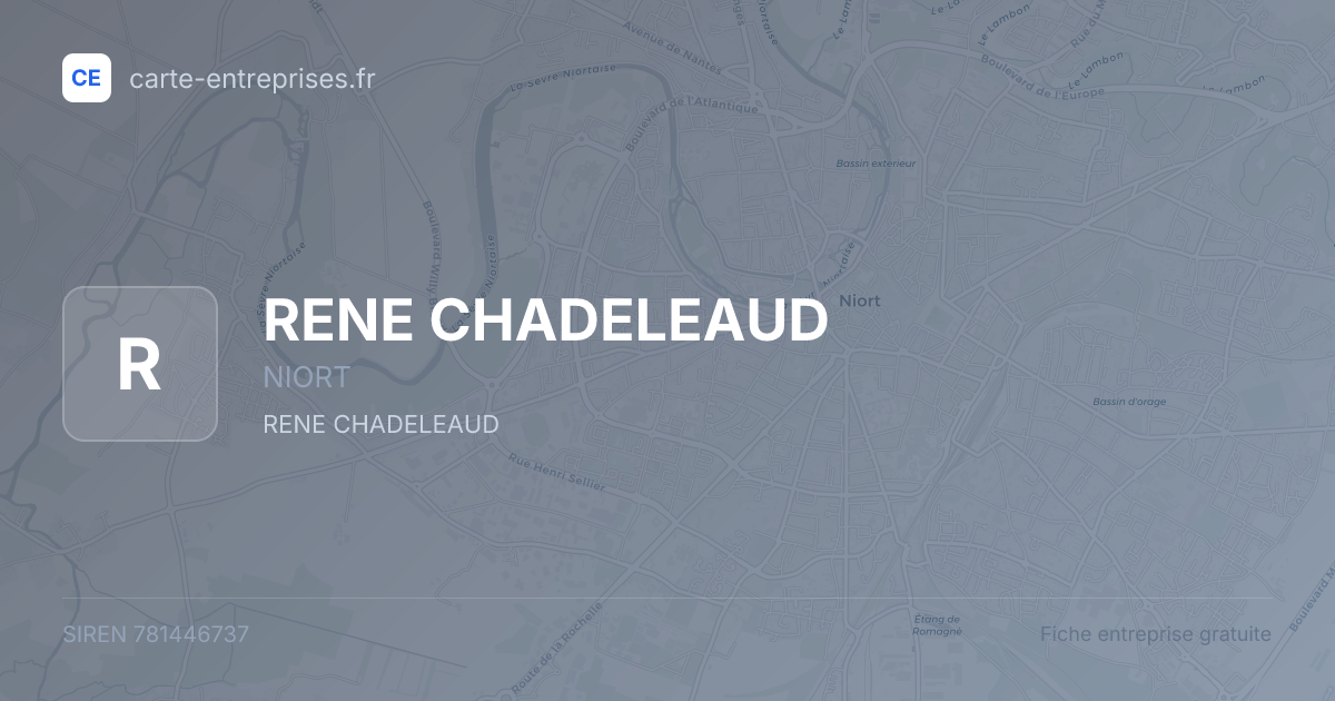 RENE CHADELEAUD — 781446737 — fiche entreprise