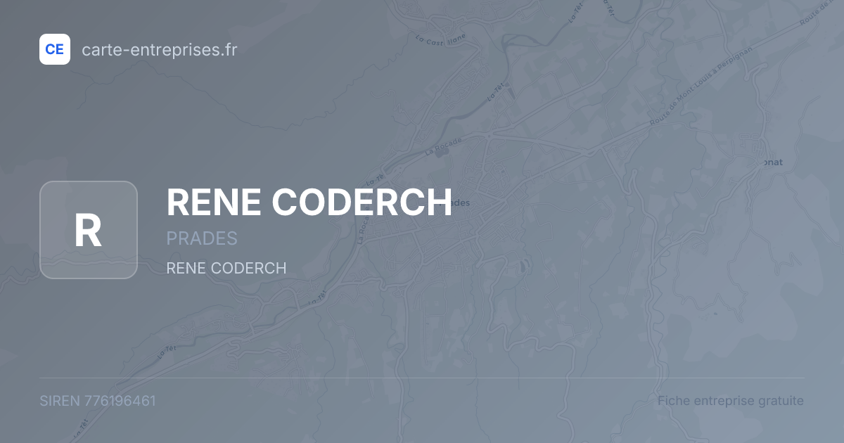 RENE CODERCH — 776196461 — fiche entreprise