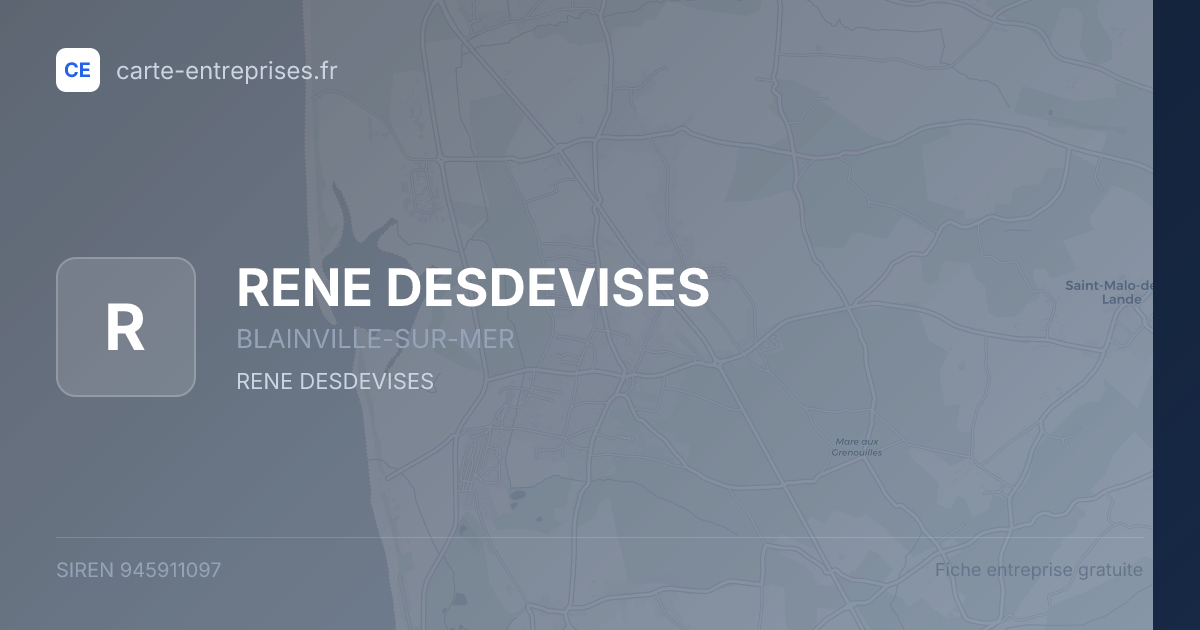 RENE DESDEVISES — 945911097 — fiche entreprise