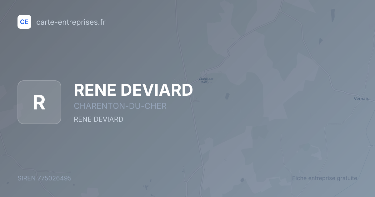 RENE DEVIARD — 775026495 — fiche entreprise