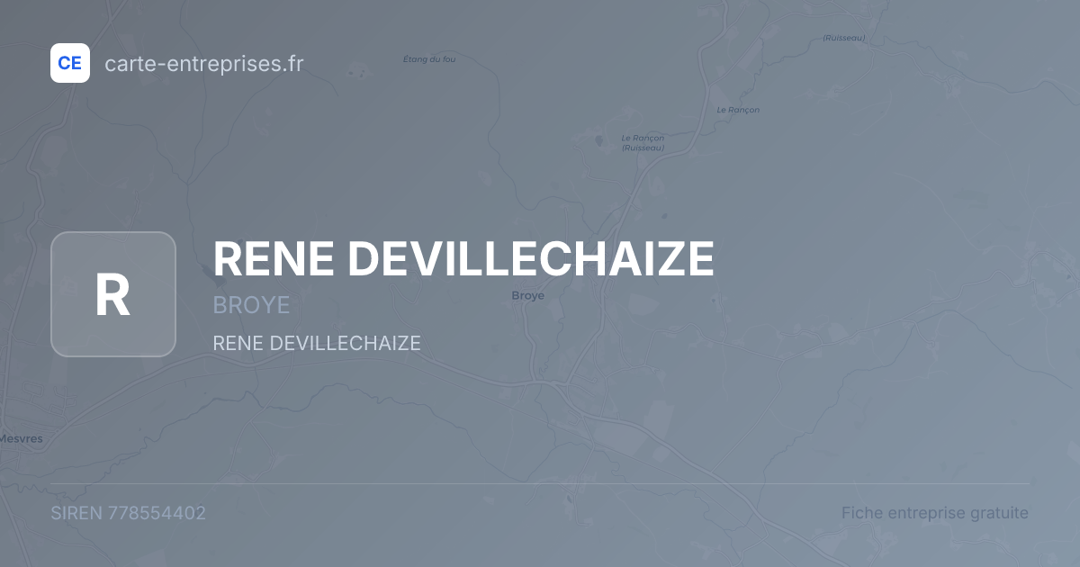 RENE DEVILLECHAIZE — 778554402 — fiche entreprise