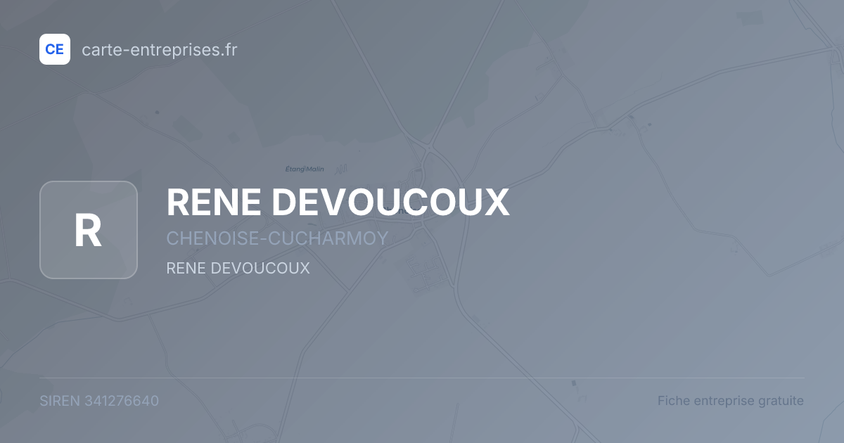 RENE DEVOUCOUX — 341276640 — fiche entreprise