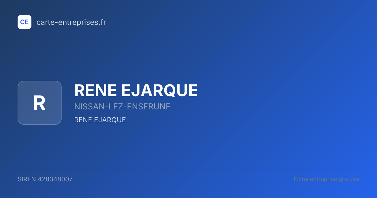 RENE EJARQUE — 428348007 — fiche entreprise