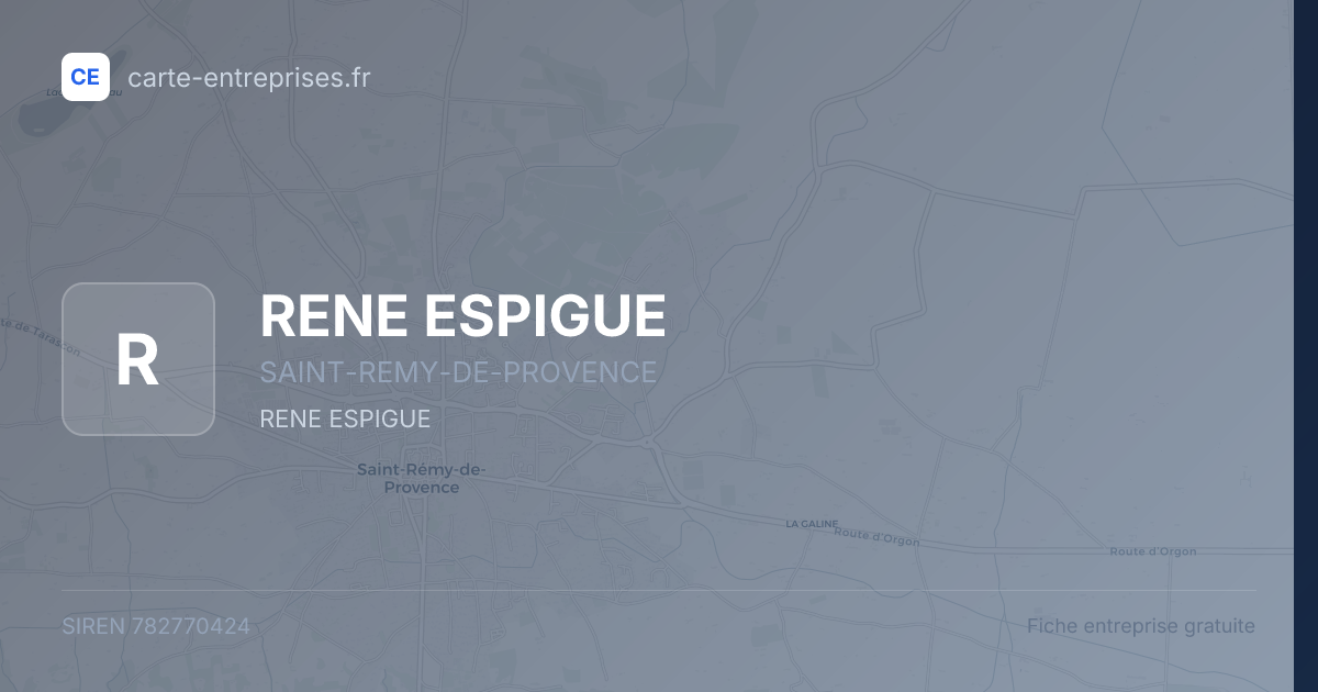 RENE ESPIGUE — 782770424 — fiche entreprise