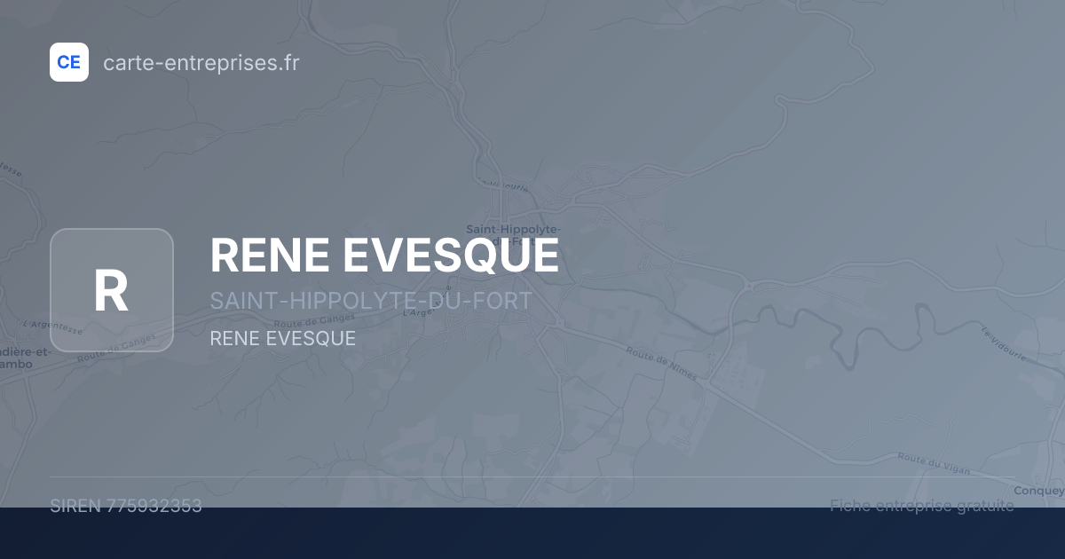 RENE EVESQUE — 775932353 — fiche entreprise