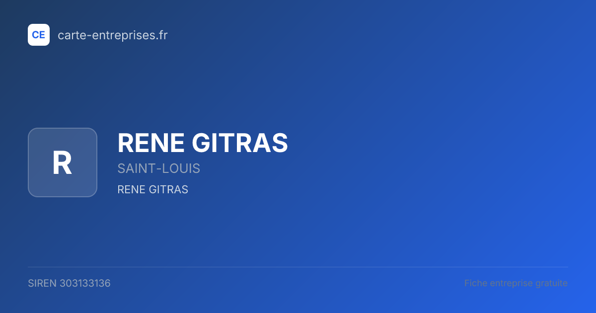 RENE GITRAS — 303133136 — fiche entreprise