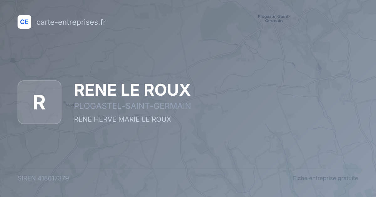 RENE LE ROUX — 418617379 — fiche entreprise