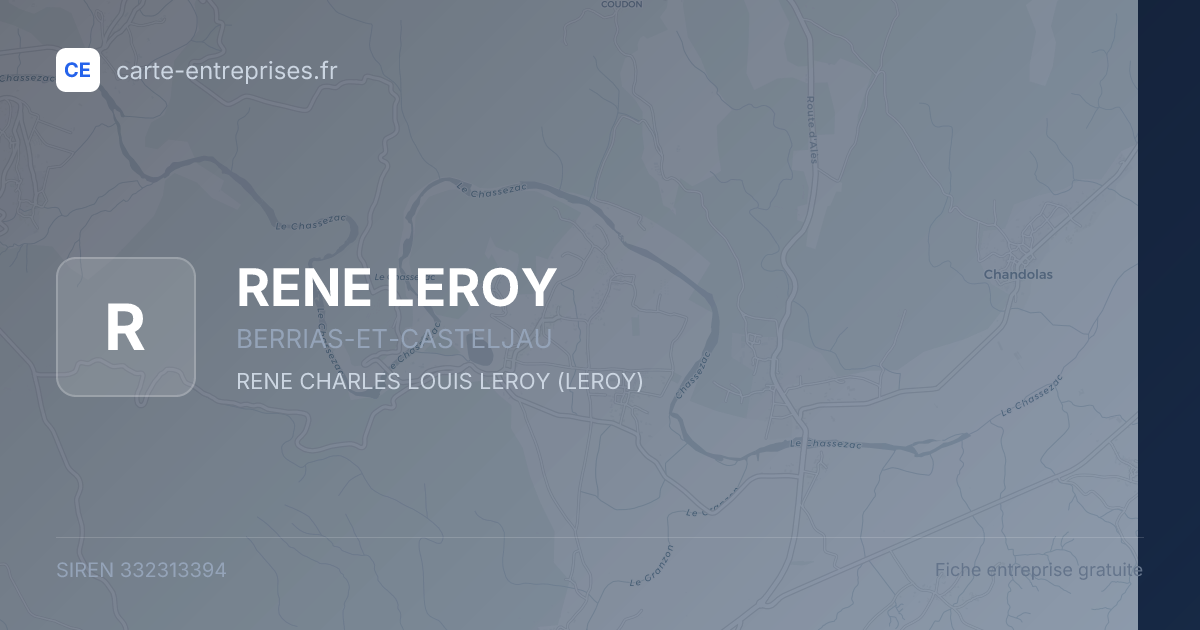 RENE LEROY — 332313394 — fiche entreprise