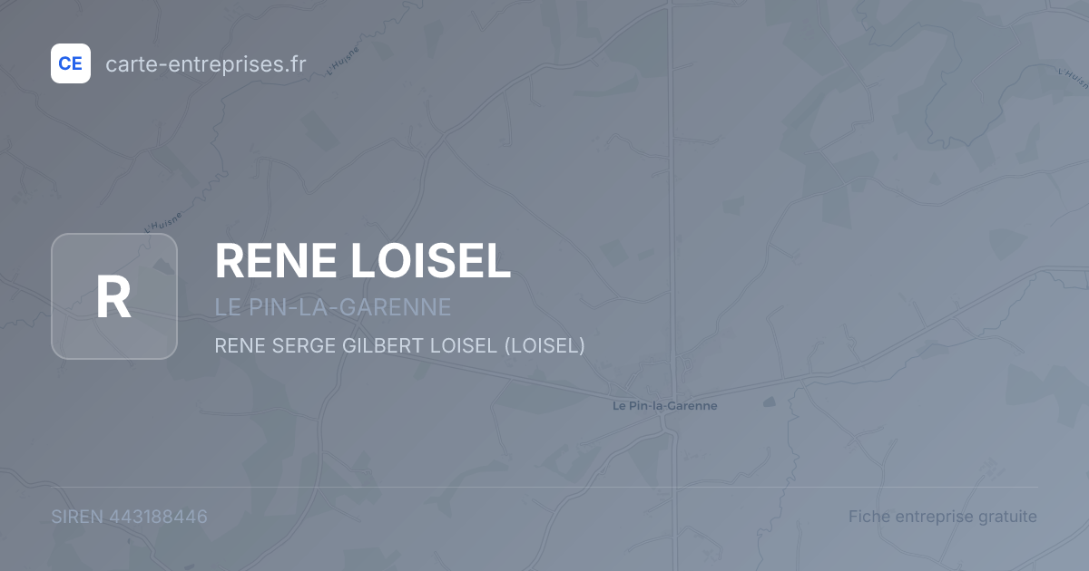 RENE LOISEL — 443188446 — fiche entreprise