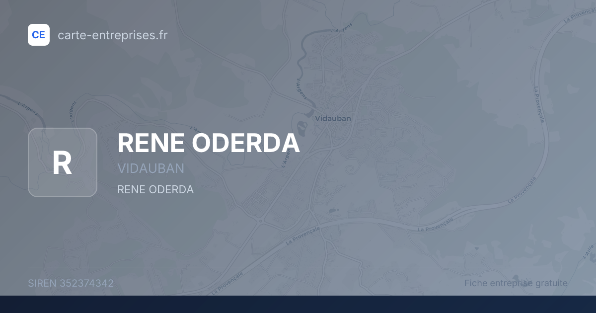 RENE ODERDA — 352374342 — fiche entreprise