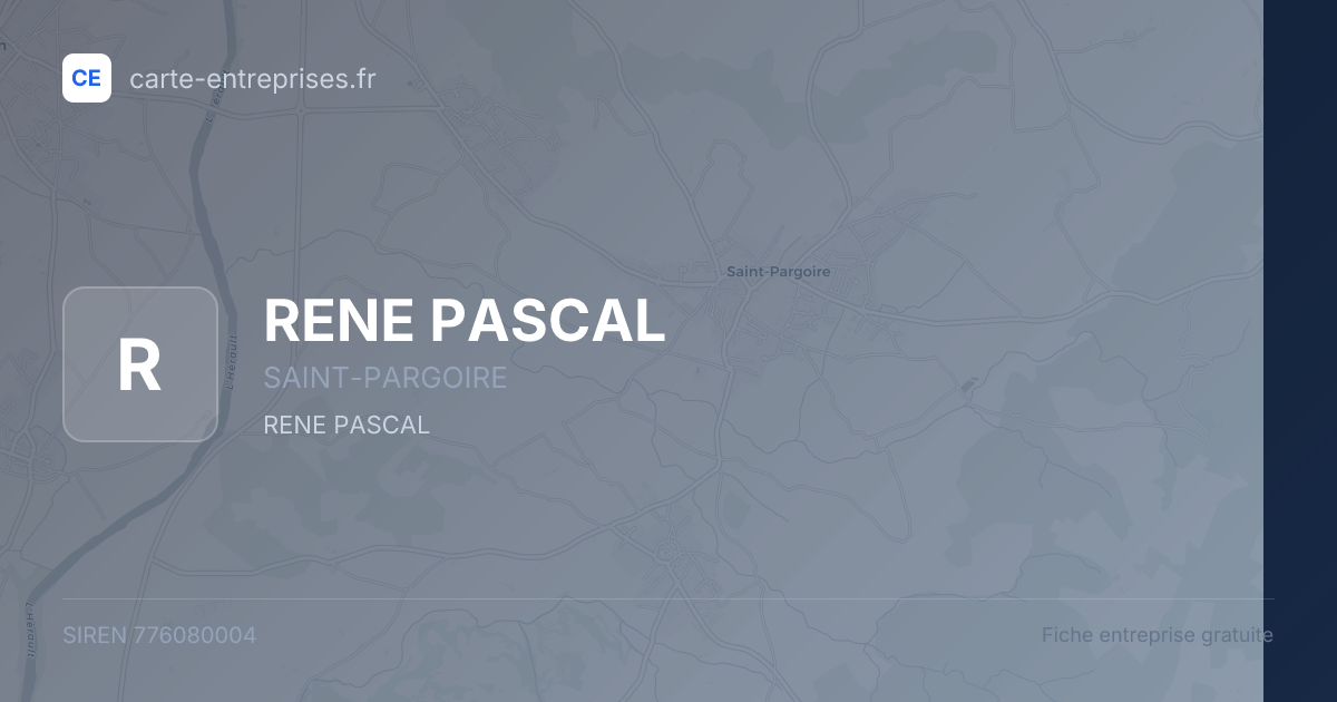 RENE PASCAL — 776080004 — fiche entreprise