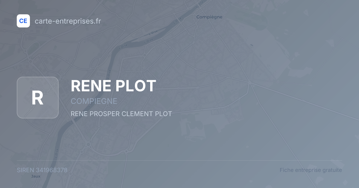 RENE PLOT — 341968378 — fiche entreprise