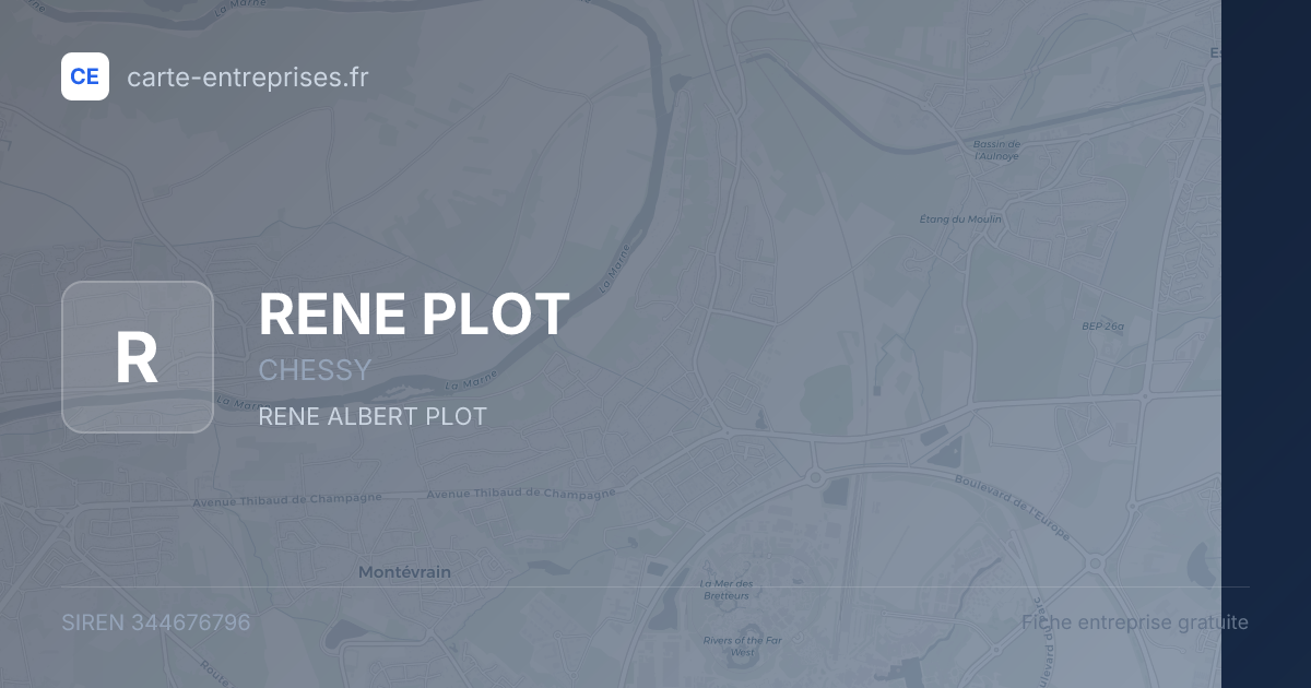 RENE PLOT — 344676796 — fiche entreprise