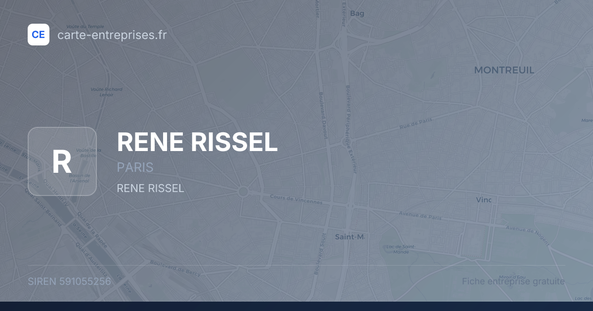 RENE RISSEL — 591055256 — fiche entreprise