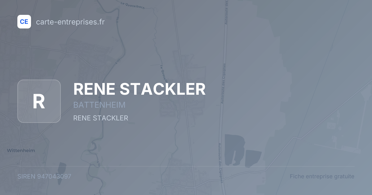 RENE STACKLER — 947043097 — fiche entreprise