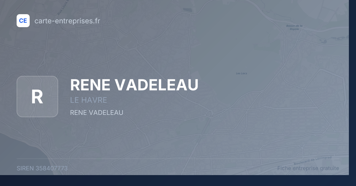 RENE VADELEAU — 358407773 — fiche entreprise