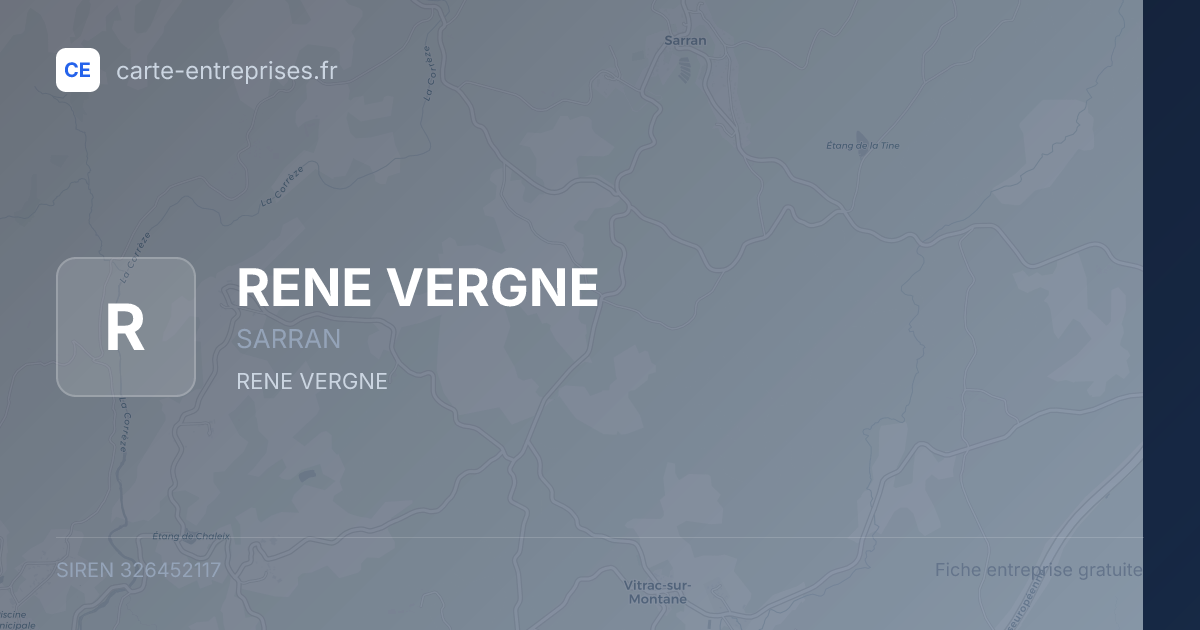 RENE VERGNE — 326452117 — fiche entreprise