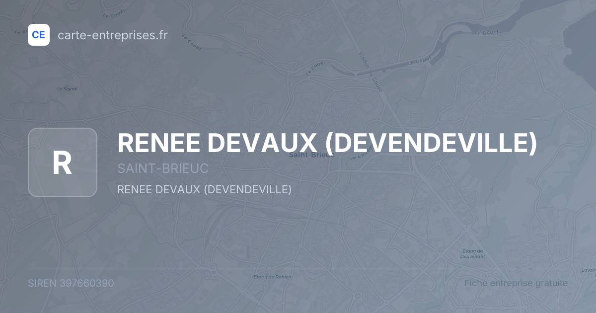 RENEE DEVAUX (DEVENDEVILLE) — 397660390 — fiche entreprise