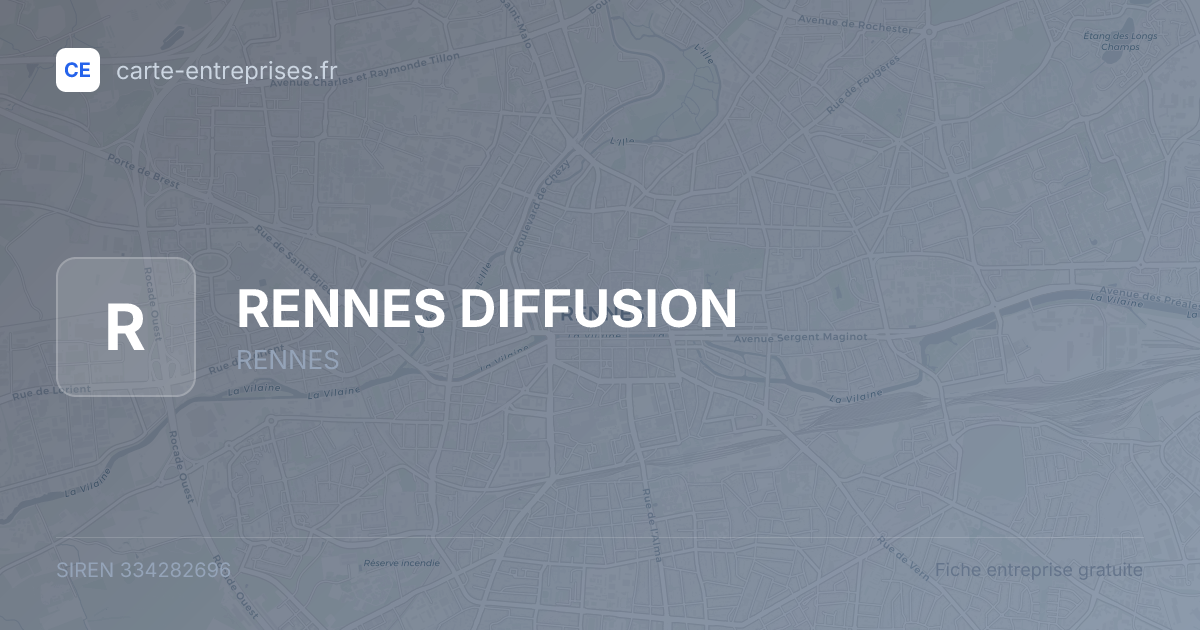 RENNES DIFFUSION — 334282696 — fiche entreprise